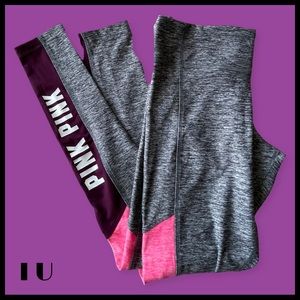PINK VS ULTIMATE Multi colored heathered effect leggings-S
